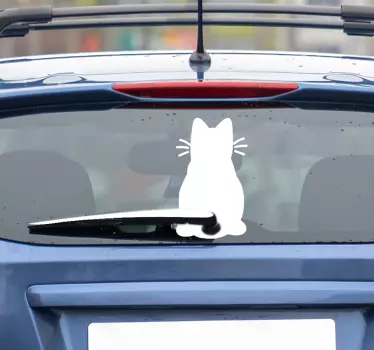 Autocolante com cães e gatos gato Limpador - TenStickers