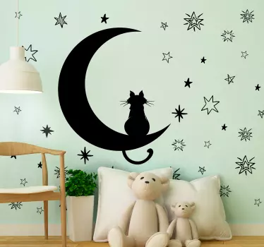 Autocolante decorativo cão e gato Pacote de 35 estrelas com gatos - TenStickers