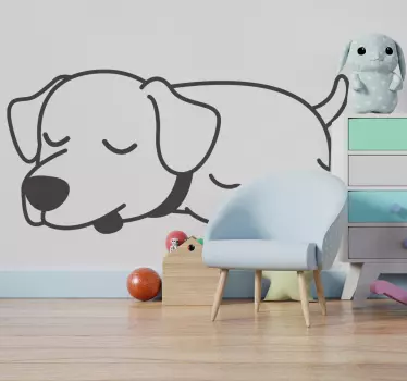 Autocolante decorativo cão em repouso - TenStickers