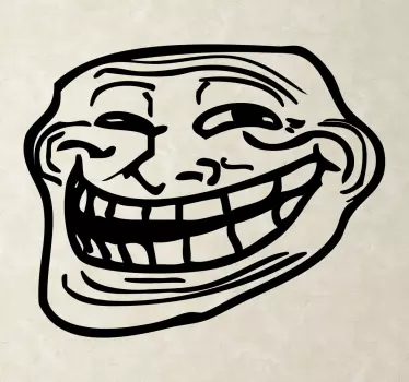 Autocolante decorativo cara de troll - TenStickers