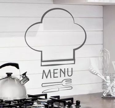 Autocolante decorativo chapéu de chefe - TenStickers
