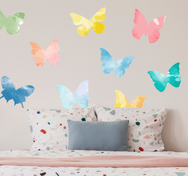 Autocolante decorativo com borboletas Borboletas coloridas - TenStickers