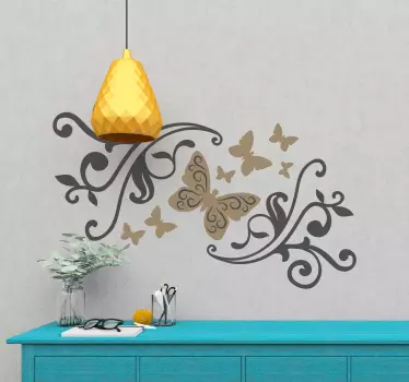 Autocolante decorativo com borboletas Enfeite com borboleta - TenStickers