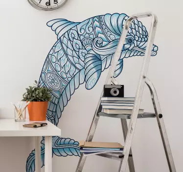 Autocolante decorativo com peixes Golfinho decorativo - TenStickers