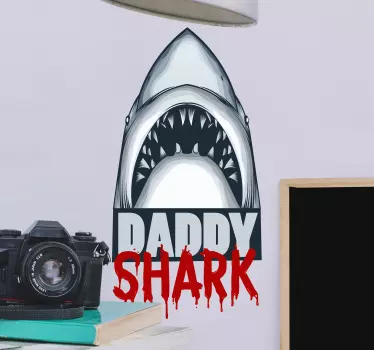Autocolante decorativo com peixes Tubarão papai - TenStickers