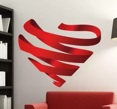 Autocolante decorativo coração contra SIDA - TenStickers