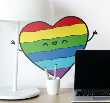 Autocolante decorativo coração gay - TenStickers