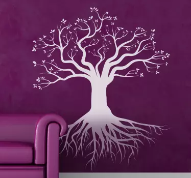 autocolante decorativo de árvore de raízes profundas - TenStickers