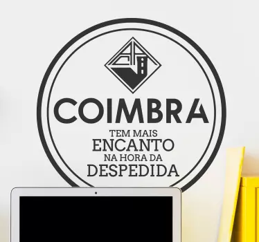 Vinil decorativo de cidades Encanto de Coimbra - TenStickers