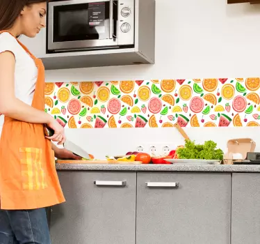 Autocolante decorativo de friso Fruta suculenta - TenStickers
