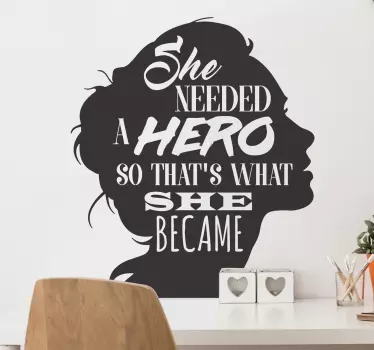 Autocolante decorativo de motivação pessoal Herói do feminismo - TenStickers