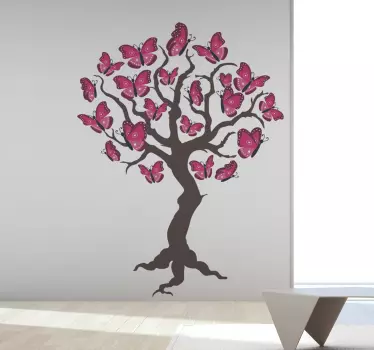 Autocolante de natureza Árvore de borboletas - TenStickers