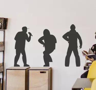 Autocolante decorativo de silhuetas cantor rap - TenStickers