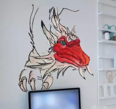 Autocolante decorativo dragão oriental - TenStickers