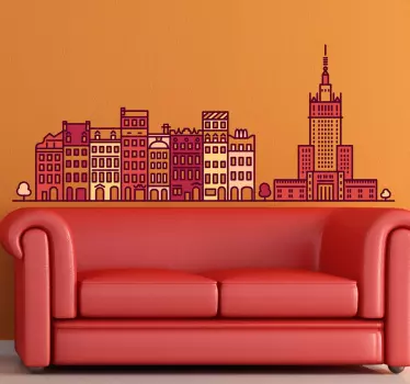 Autocolante decorativo edificios de Varsóvia - TenStickers