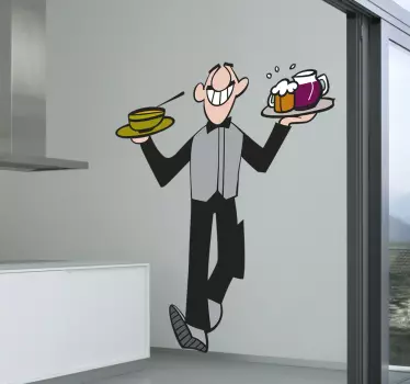Autocolante decorativo empregado de mesa - TenStickers