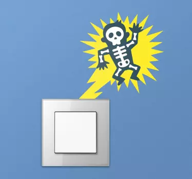 Autocolante decorativo esqueleto eletrocutado - TenStickers