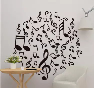 Autocolante decorativo estilo musical - TenStickers