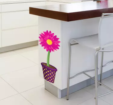 Autocolante decorativo flor púrpura - TenStickers