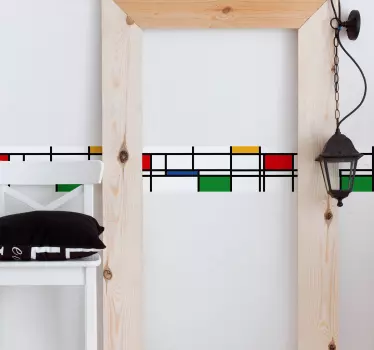 Vinil decorativo friso de padrão minimalista - TenStickers