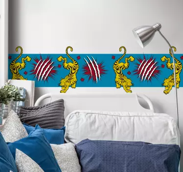 Autocolante decorativo friso de tigres - TenStickers