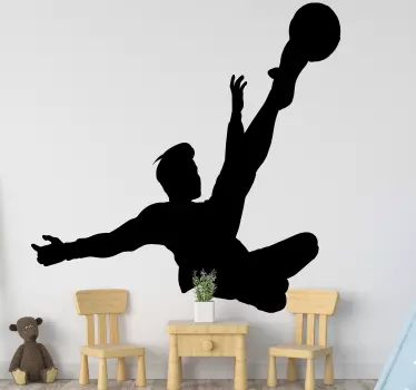 Autocolante decorativo futebol Chute de futebol de cabeça para ba - TenStickers