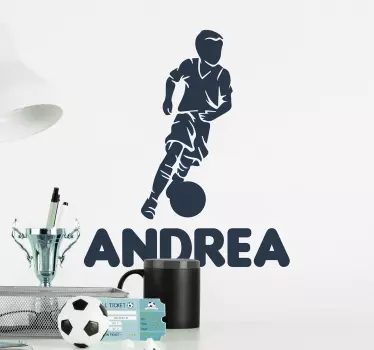 Autocolante decorativo futebol Jogador de menino - TenStickers
