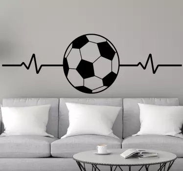 Autocolante decorativo futebol Pulsação da bola de futebol - TenStickers