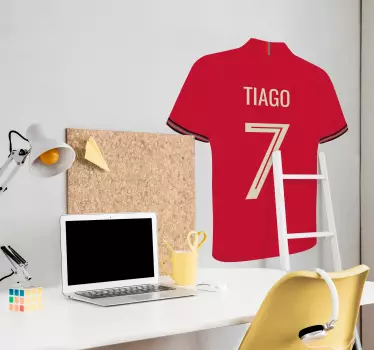 Autocolante decorativo futebol T-shirtda seleção portuguesa - TenStickers