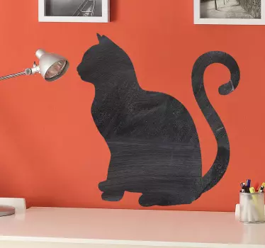 Autocolante decorativo gato em quadro preto - TenStickers