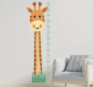 Autocolante decorativo Girafa com medidor de crescimento - TenStickers
