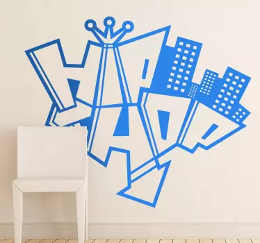 Autocolante decorativo grafitti hip hop - TenStickers