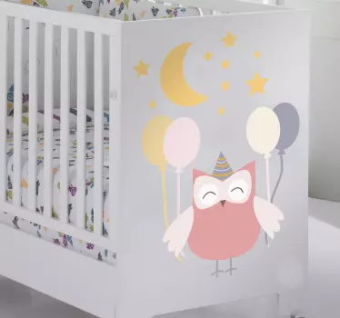 Autocolante decorativo infantil coruja feliz - TenStickers
