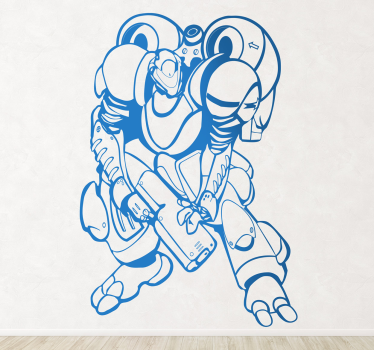 Autocolante decorativo infantil de robot armado - TenStickers