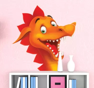 Autocolante decorativo infantil dragão feliz - TenStickers