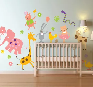 Autocolante decorativo infantil festa na selva - TenStickers