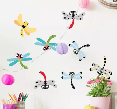 Autocolante decorativo infantil libelinas - TenStickers