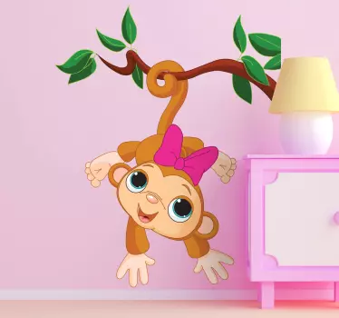 Autocolante decorativo infantil macaco bebé - TenStickers