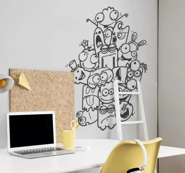 Autocolante decorativo infantil monstos divertidos - TenStickers