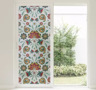 Autocolante decorativo janela floral - TenStickers