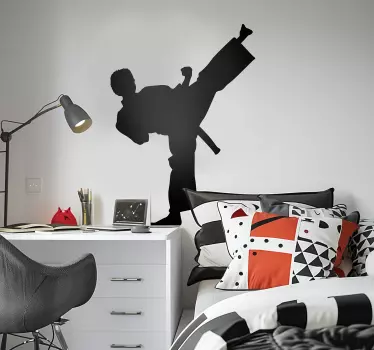 Autocolante decorativo karaté silhueta - TenStickers