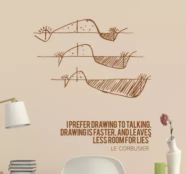 Autocolante decorativo Le Corbusier - TenStickers