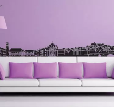 Autocolante decorativo linha do horizonte Coimbra - TenStickers