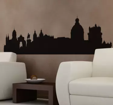 Autocolante decorativo linha do horizonte Lisboa - TenStickers