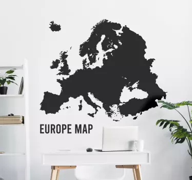 Autocolante decorativo mapa mundo Mapa político da europa - TenStickers
