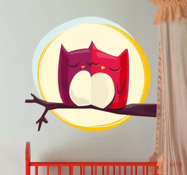 Autocolante decorativo mochos e lua cheia - TenStickers