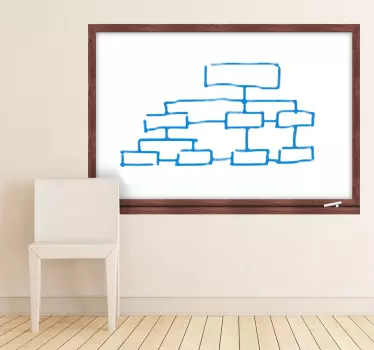Autocolante decorativo moldura quadro branco - TenStickers