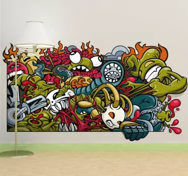 Autocolante decorativo mural urbano - TenStickers
