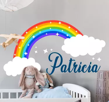 Autocolante decorativo para bebé Arco-íris brilhante personalizad - TenStickers