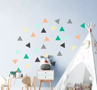Autocolante decorativo para bebé Pacote de 30 pequenos triângulos - TenStickers
